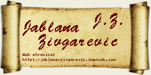 Jablana Zivgarević vizit kartica